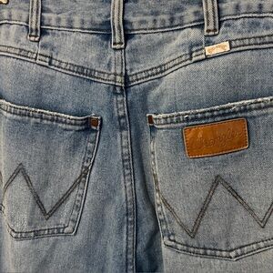 Wrangler Blue Flare Jeans with Patchwork